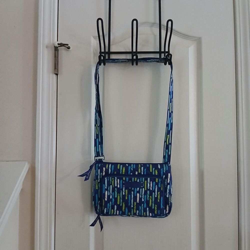 Vera Bradley Little Hipster Quilted Cotton Crossbody Bag Retired Katalina Blues